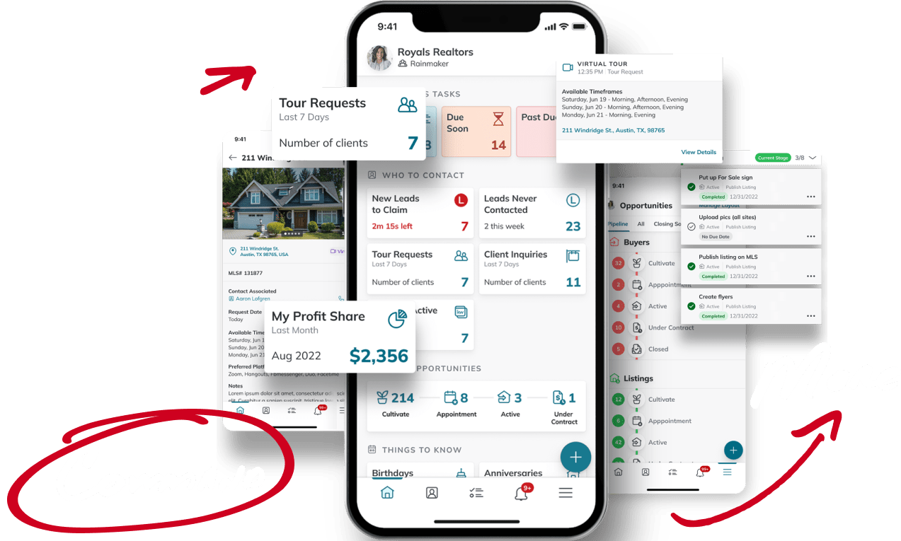 Tecnología inmobiliaria de Keller Williams: app KW Command para gestión de clientes y negocio